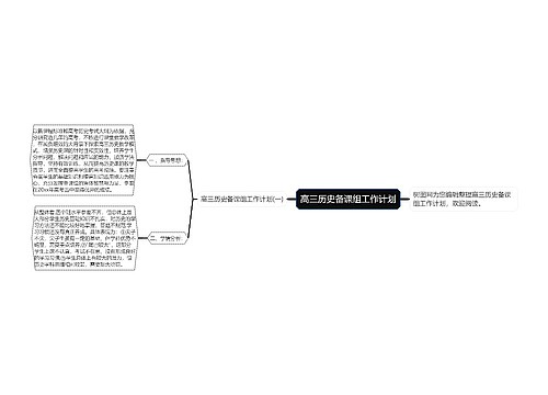 高三历史备课组工作计划