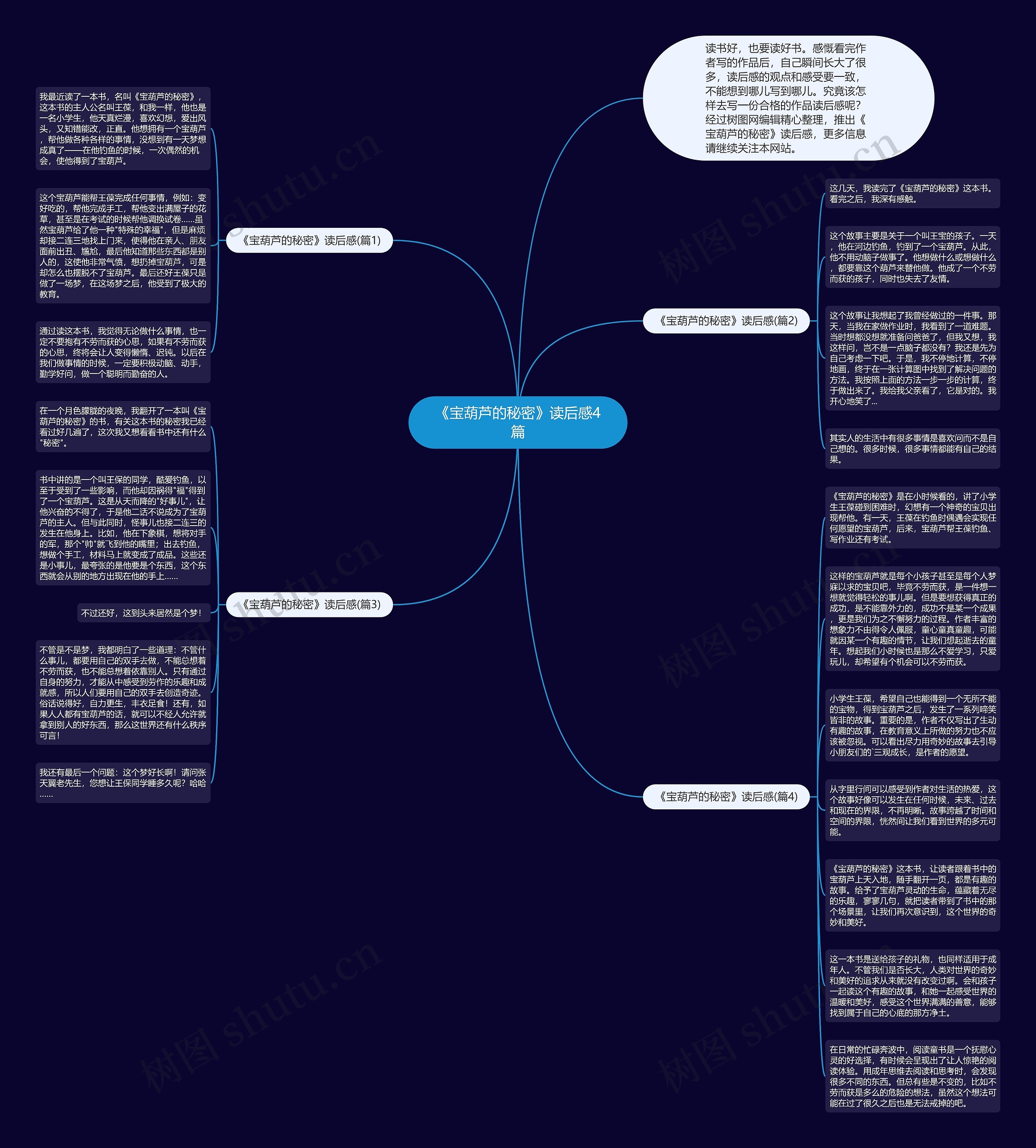 《宝葫芦的秘密》读后感4篇思维导图