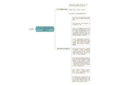 2015年江苏高考满分作文：智慧之光