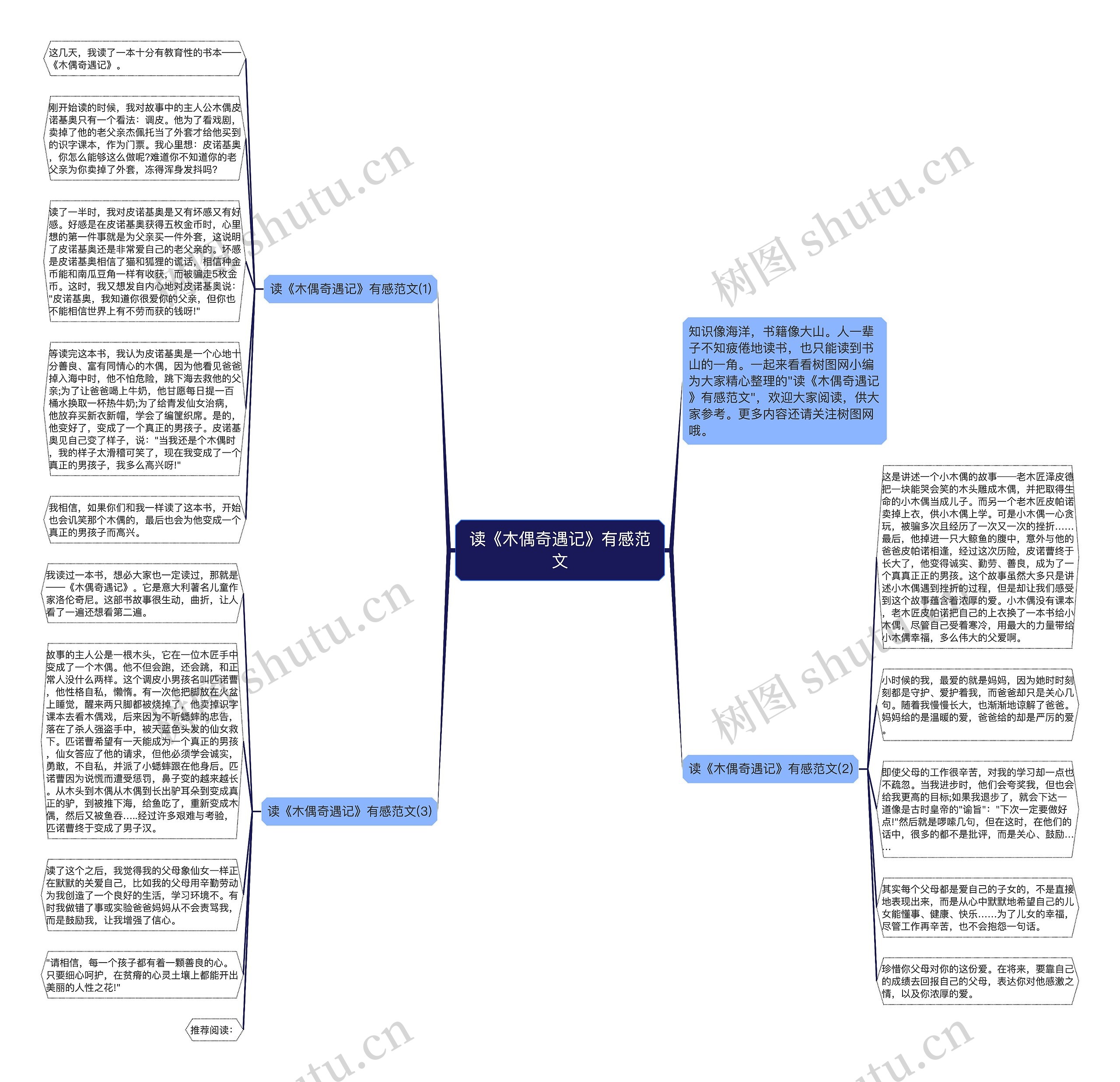 读《木偶奇遇记》有感范文思维导图
