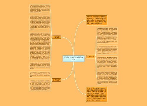 2018年旅游行业管理工作计划思维导图