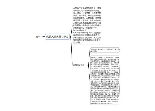 优秀入党志愿书范文