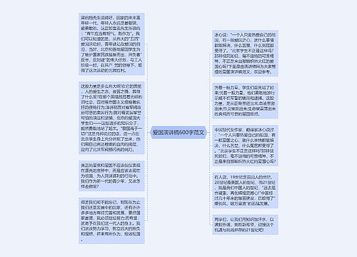 爱国演讲稿600字范文