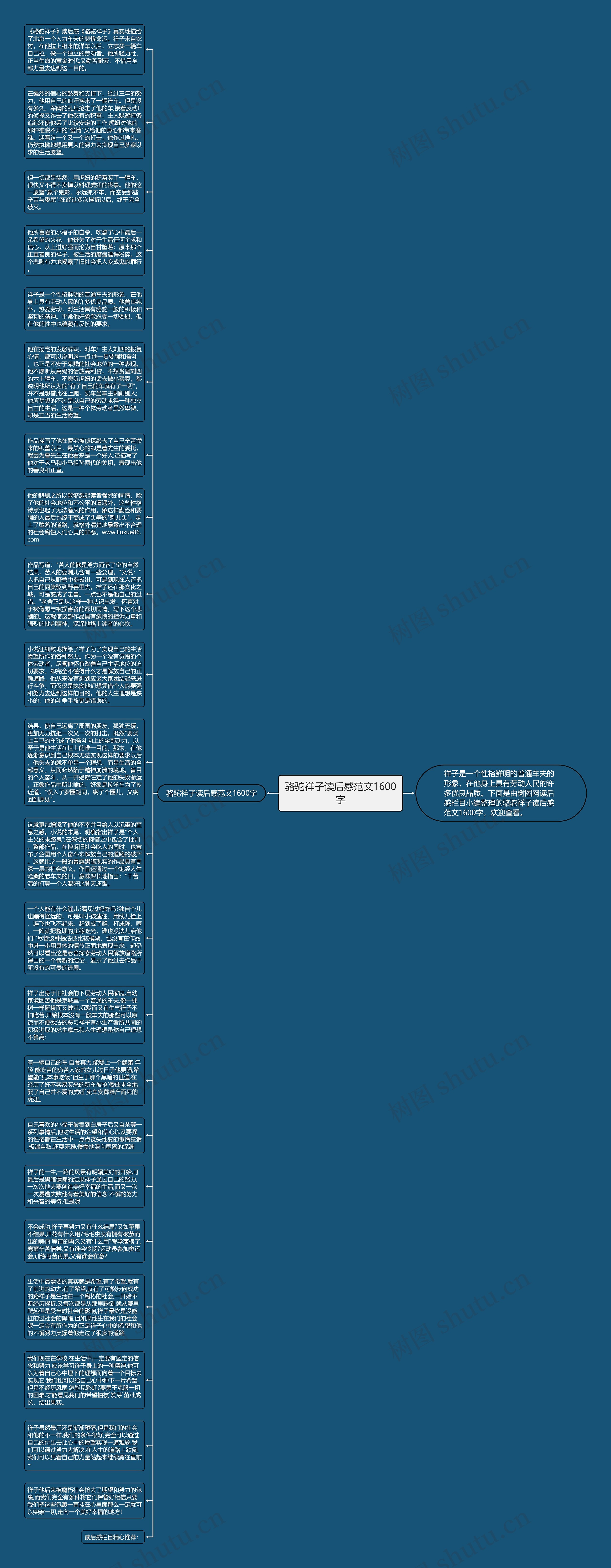 骆驼祥子读后感范文1600字思维导图