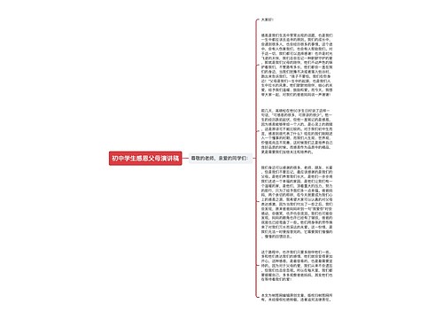 初中学生感恩父母演讲稿