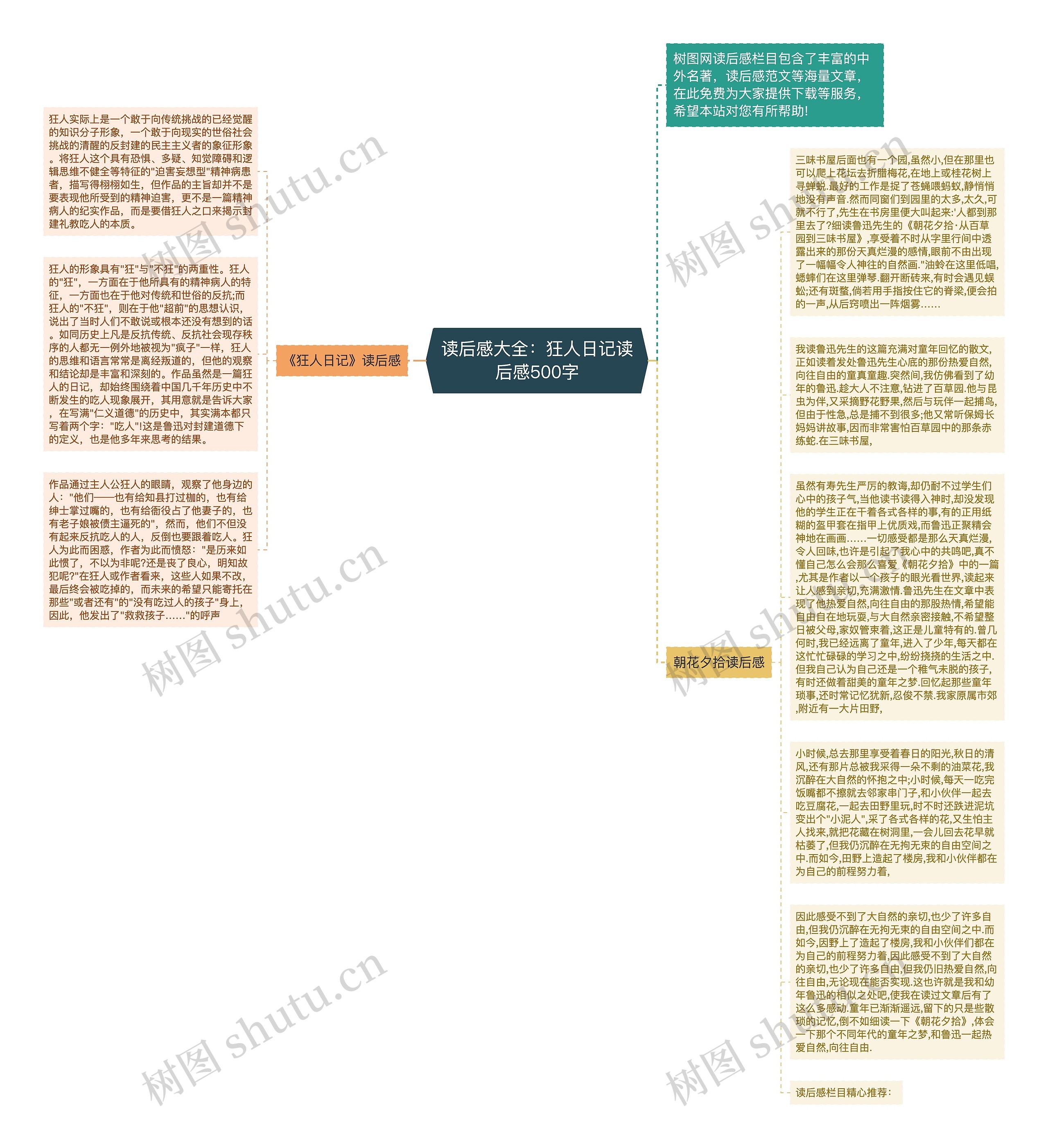 读后感大全：狂人日记读后感500字思维导图