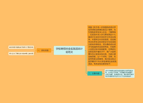 学校寒假社会实践活动计划范文