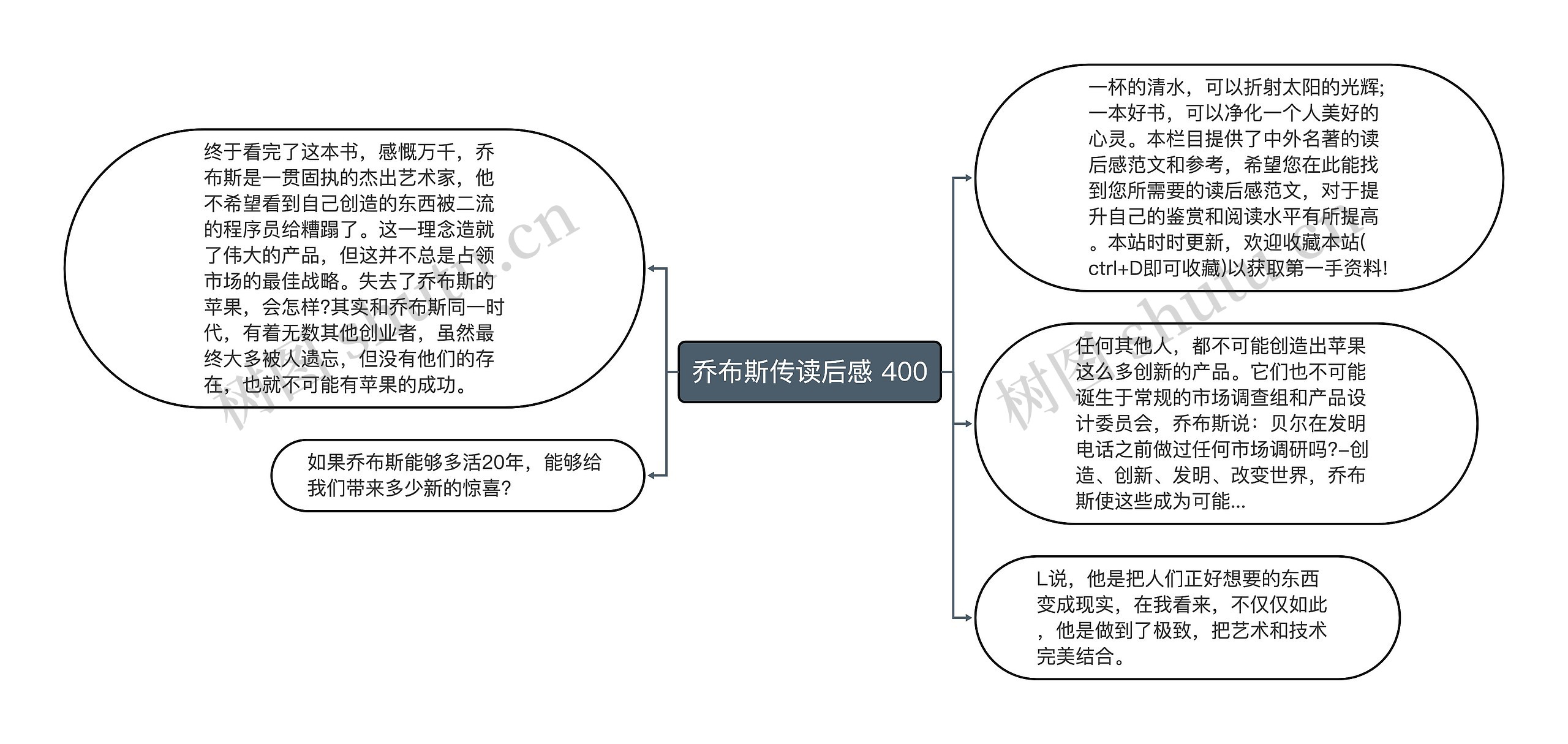 乔布斯传读后感 400思维导图