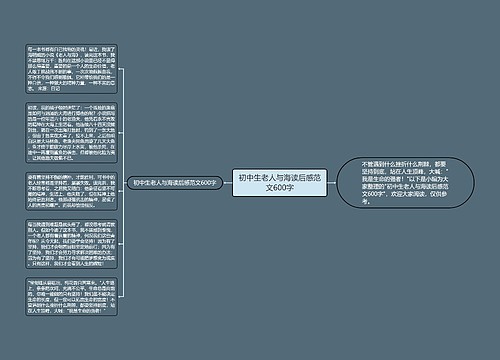 初中生老人与海读后感范文600字