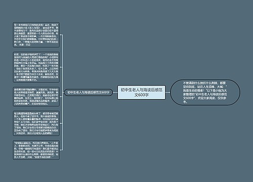 初中生老人与海读后感范文600字