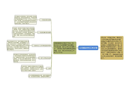 公司保安9月工作计划