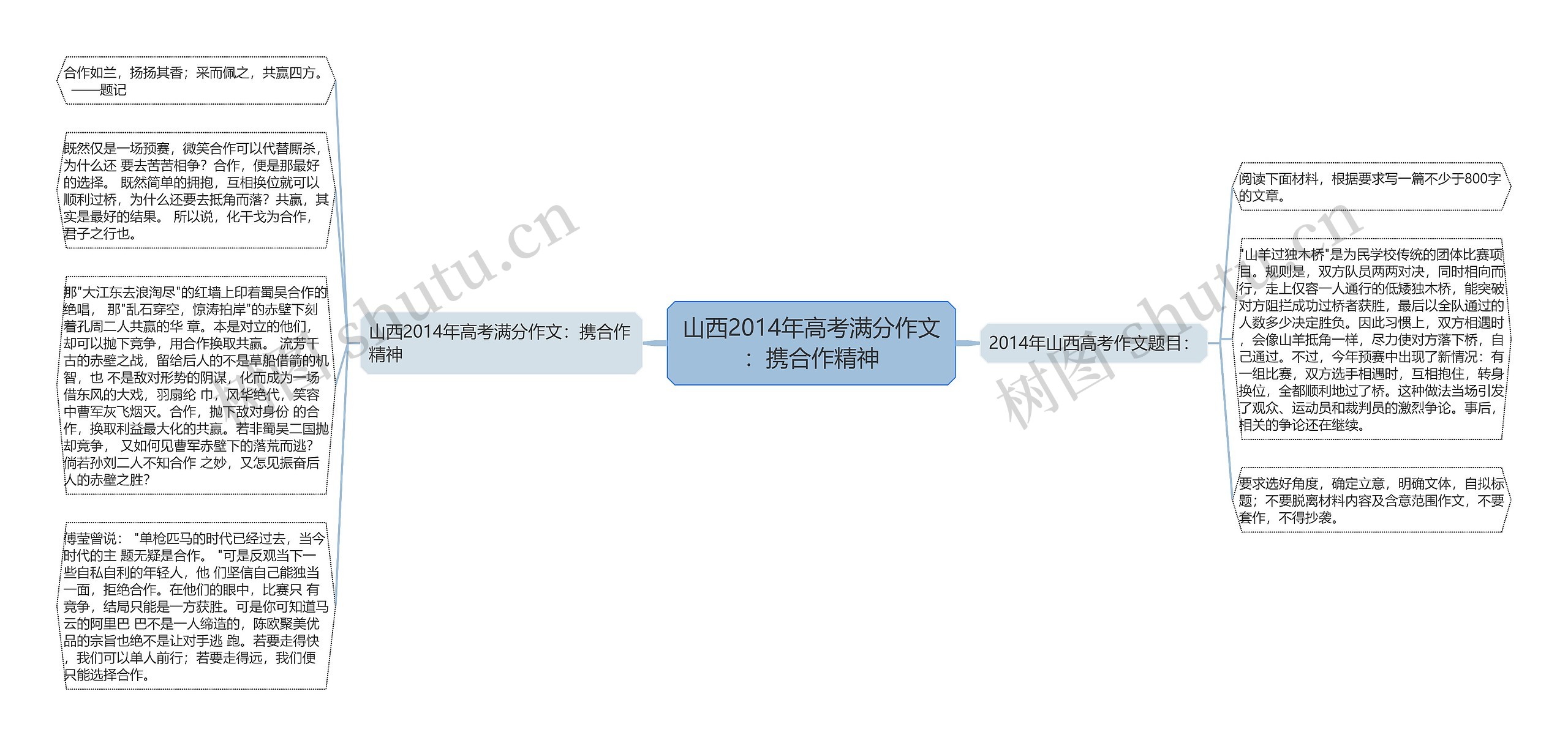 山西2014年高考满分作文：携合作精神