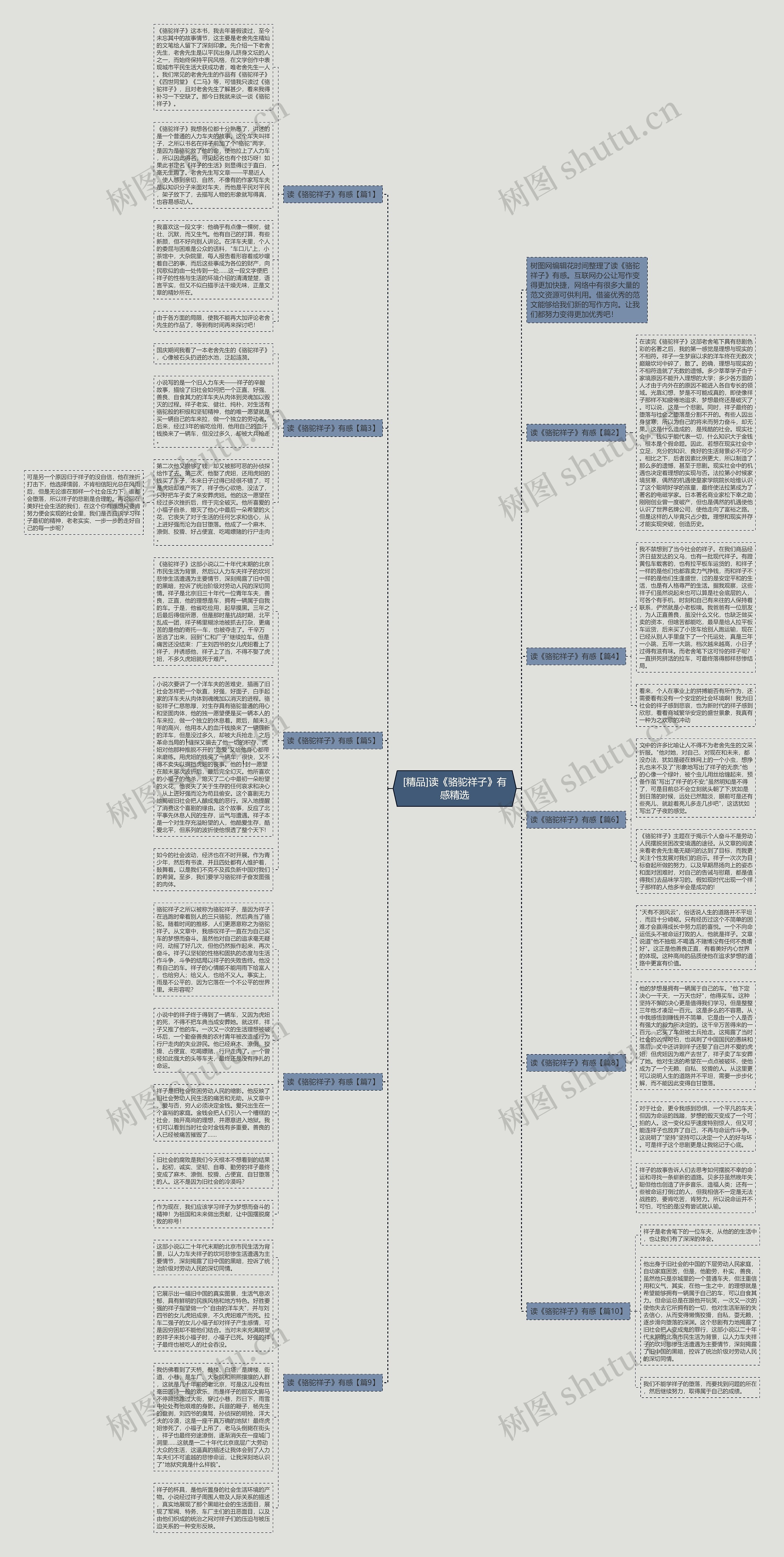 [精品]读《骆驼祥子》有感精选思维导图