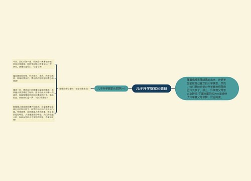 儿子升学宴家长致辞