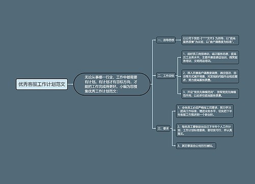 优秀客服工作计划范文