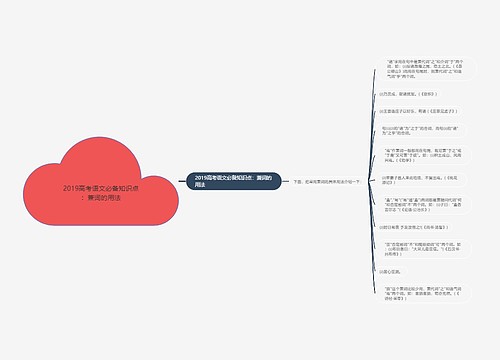 2019高考语文必备知识点：兼词的用法