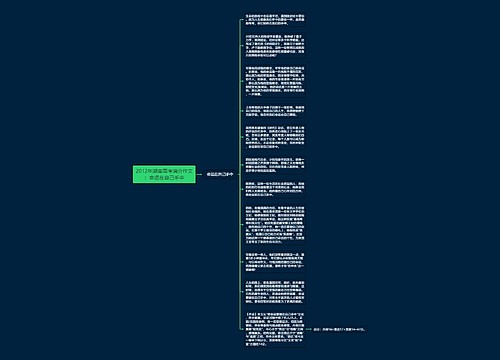 2012年湖南高考满分作文：命运在自己手中