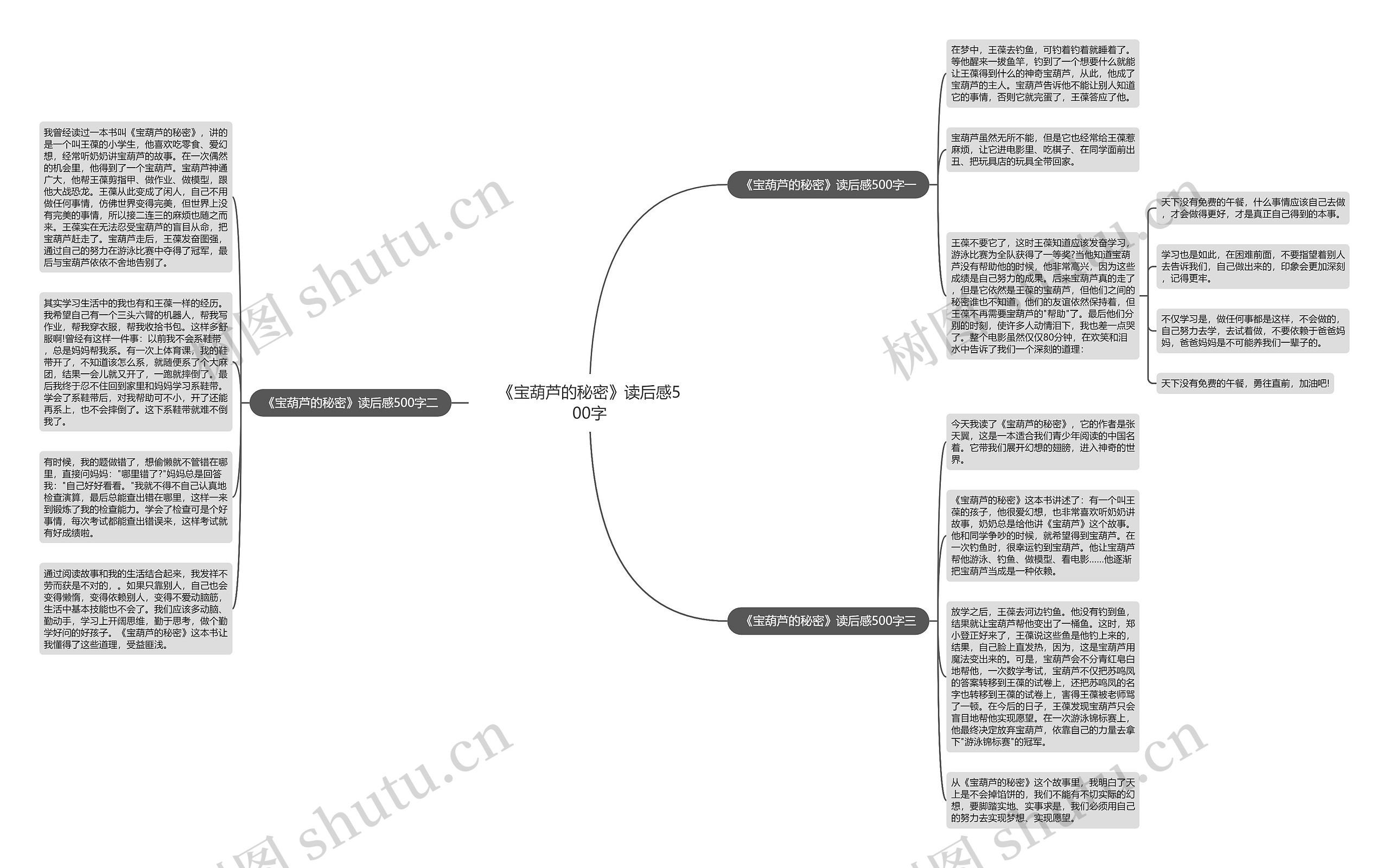 《宝葫芦的秘密》读后感500字思维导图