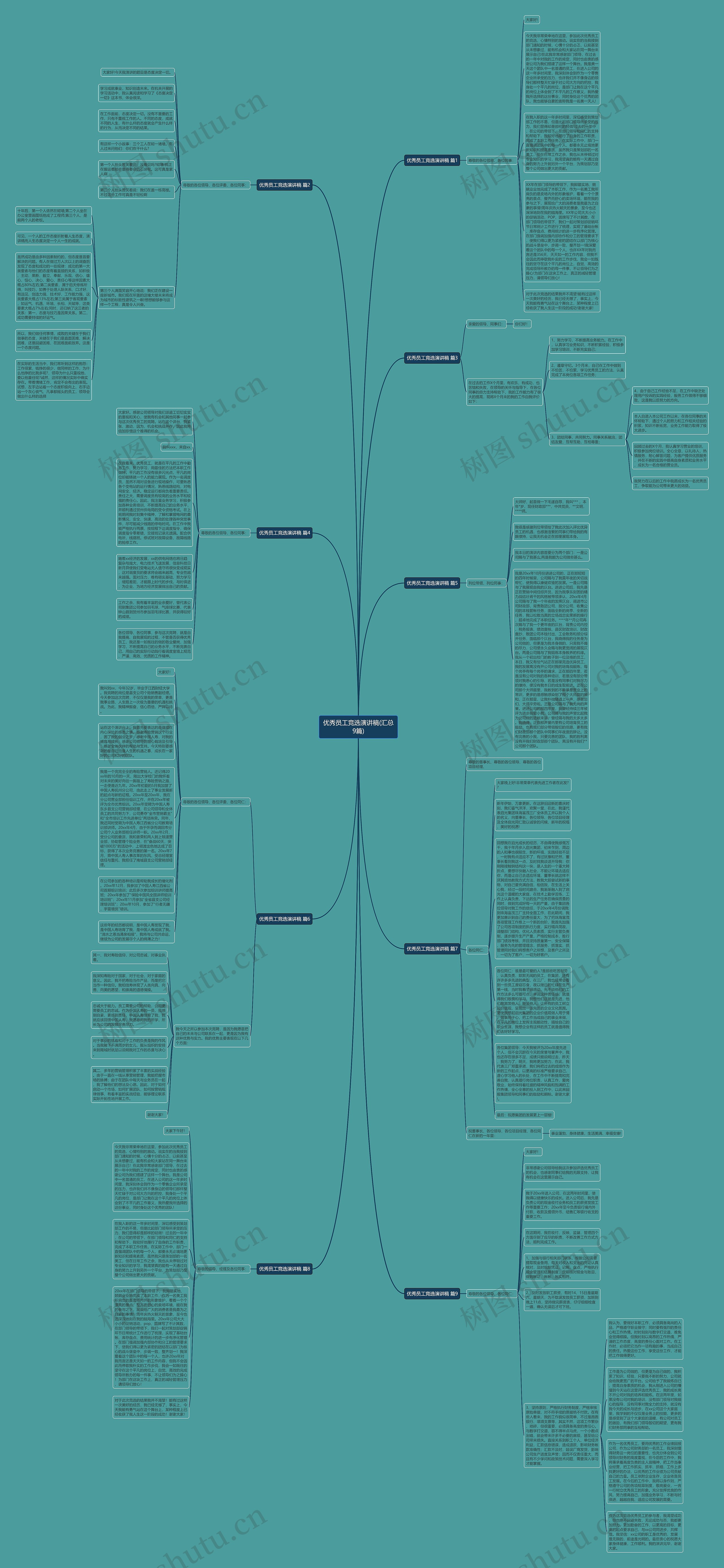 优秀员工竞选演讲稿(汇总9篇)思维导图