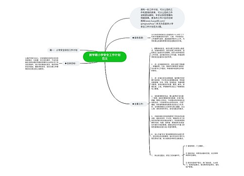 新学期小学安全工作计划范文