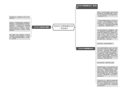 辽宁2011年高考满分作文：特立独行