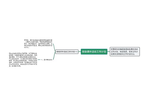 班级课外活动工作计划