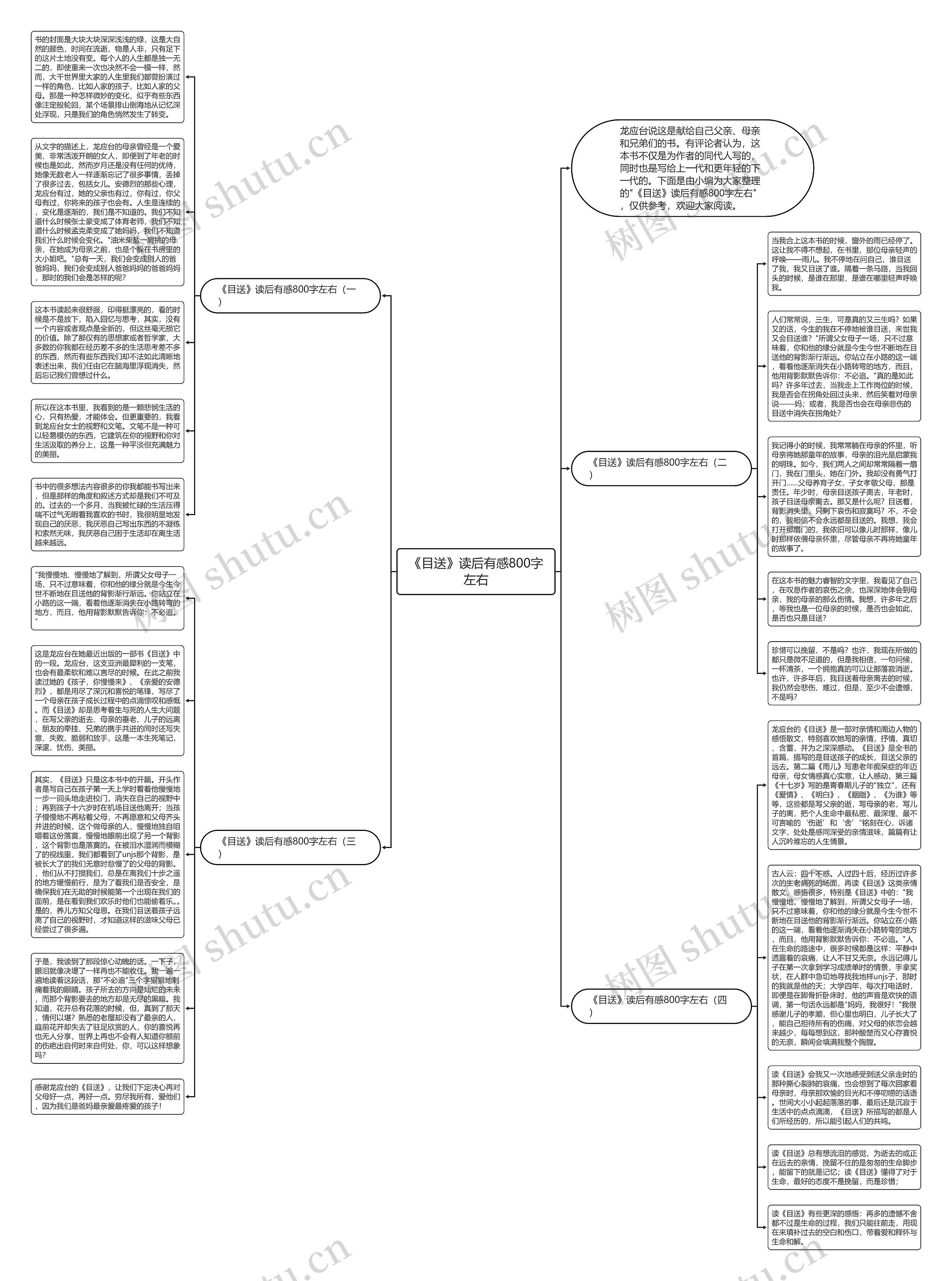 《目送》读后有感800字左右思维导图