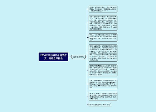 2014年江苏卷高考满分作文：青春永不褪色