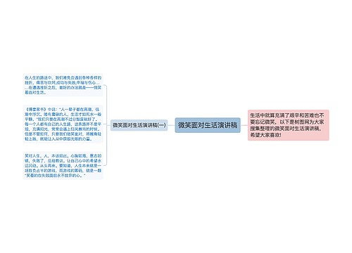 微笑面对生活演讲稿