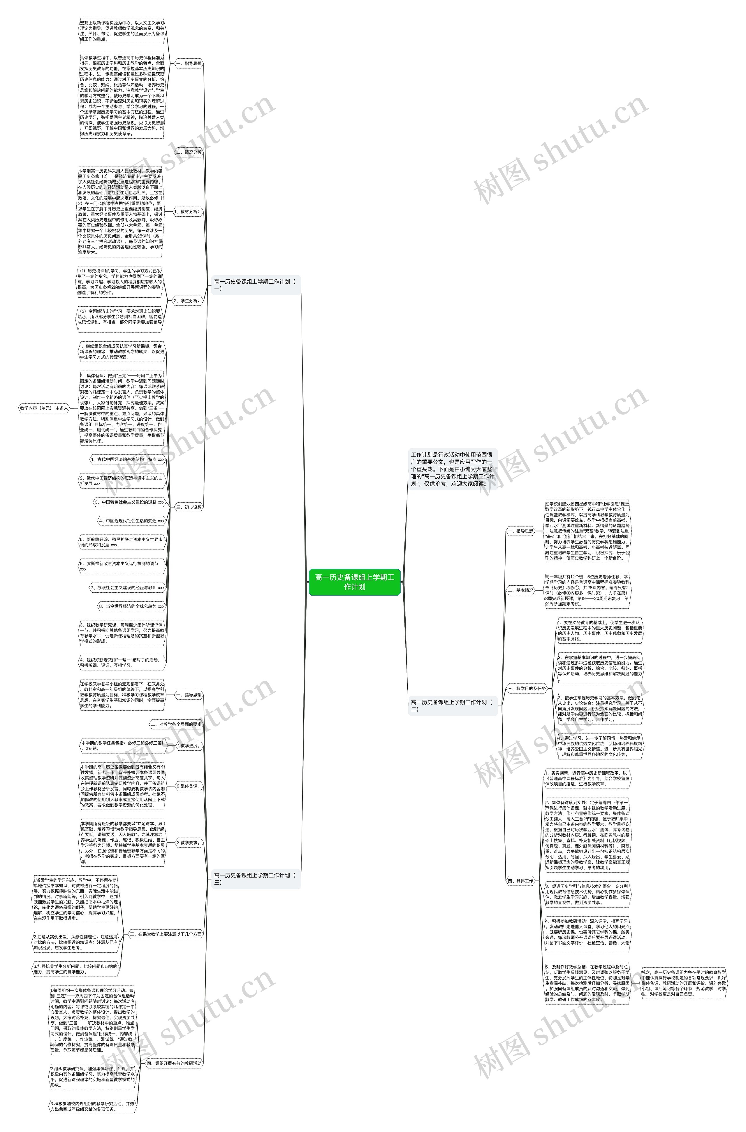 高一历史备课组上学期工作计划