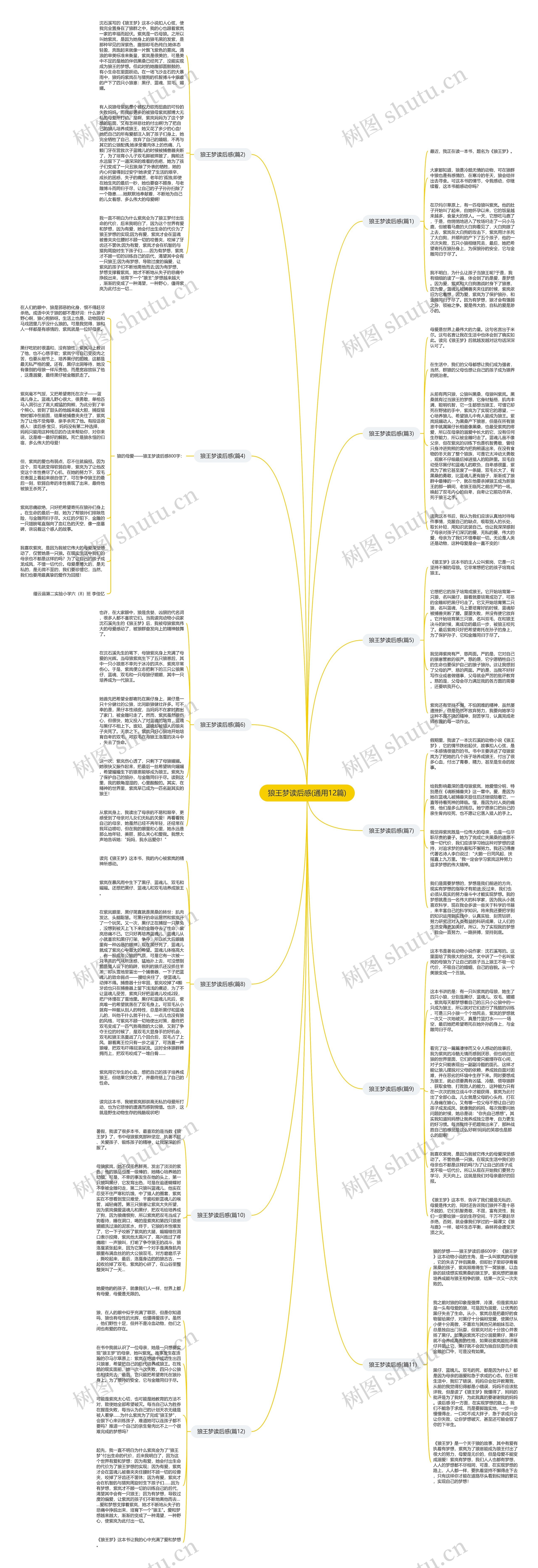 狼王梦读后感(通用12篇)思维导图