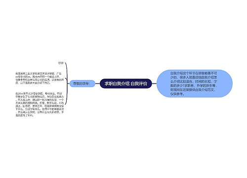 求职自我介绍 自我评价