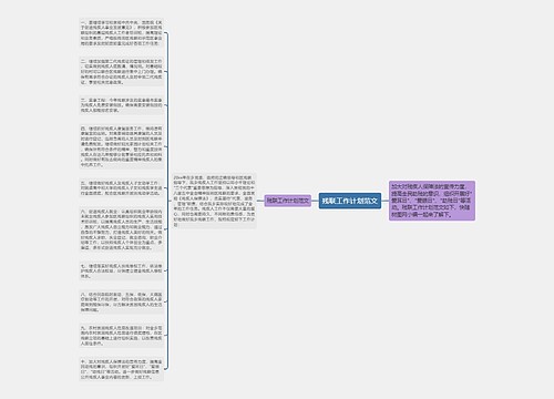 残联工作计划范文