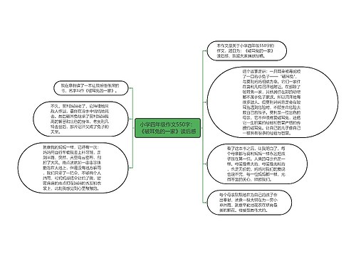 小学四年级作文550字：《破耳兔的一家》读后感