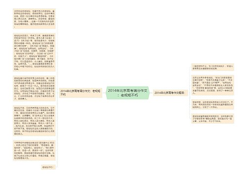 2014年北京高考满分作文：老规矩不朽