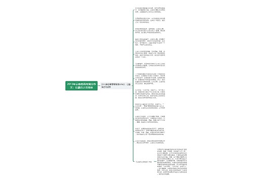 2013年云南卷高考满分作文：让融洽之花绽放