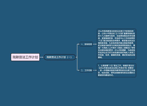 残联普法工作计划