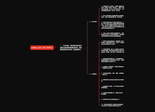 社联办公室工作计划范文