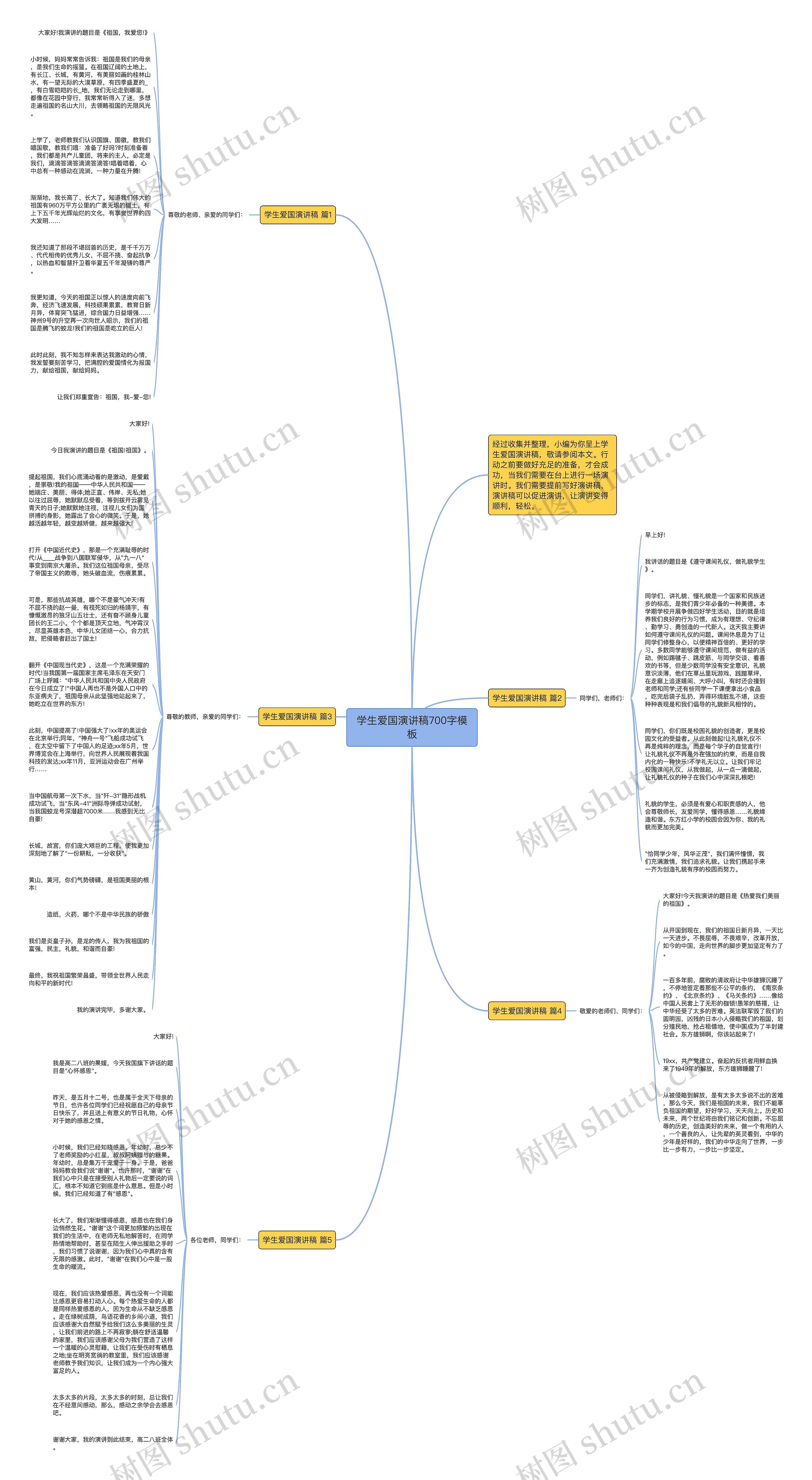 学生爱国演讲稿700字思维导图