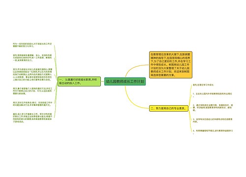 幼儿园教师成长工作计划