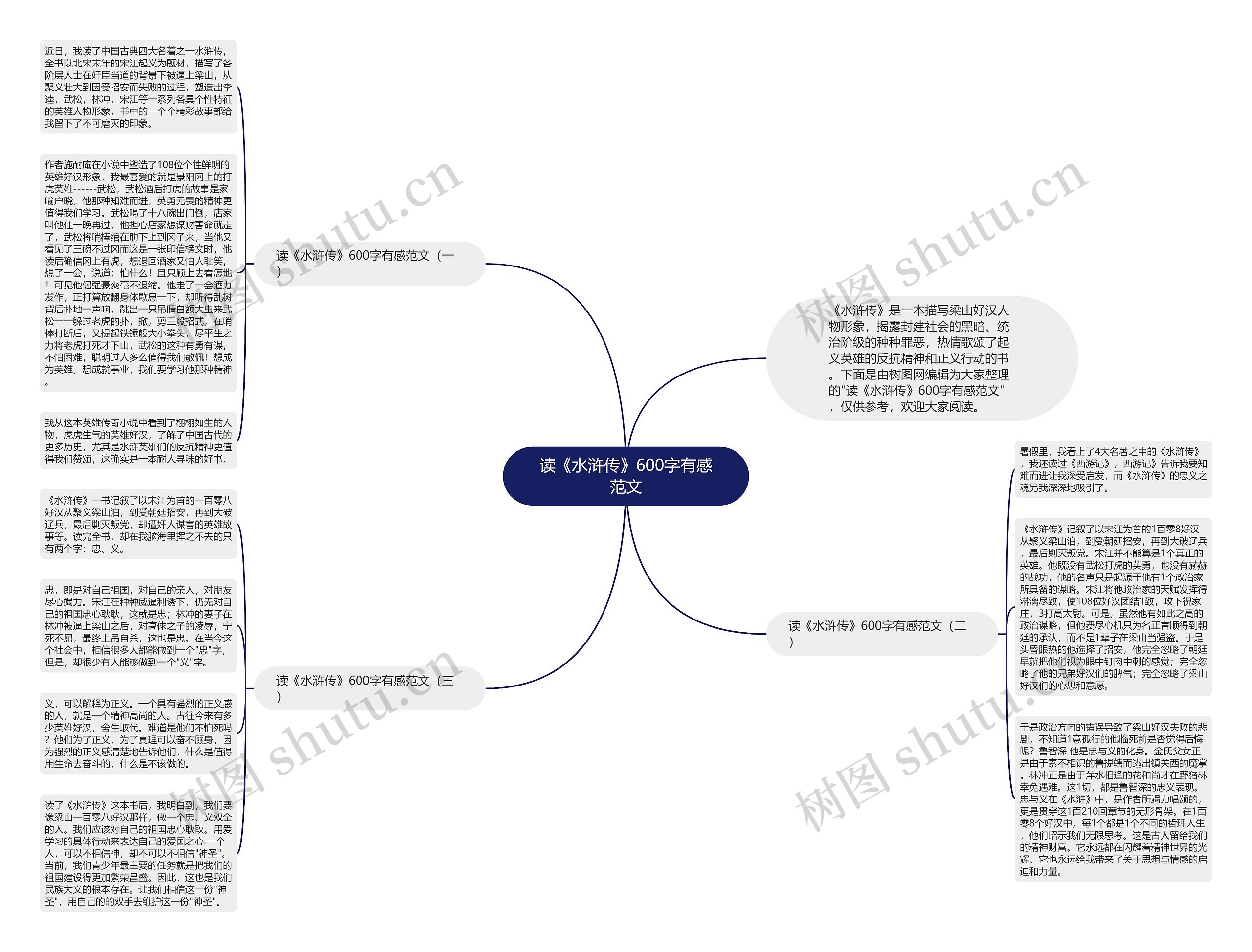 读《水浒传》600字有感范文思维导图