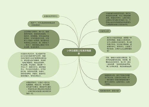 小学生感恩父母演讲稿最新