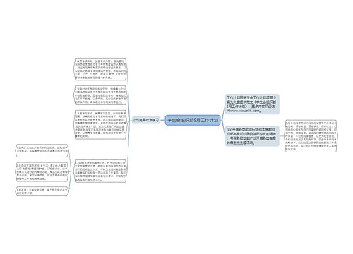 学生会组织部5月工作计划