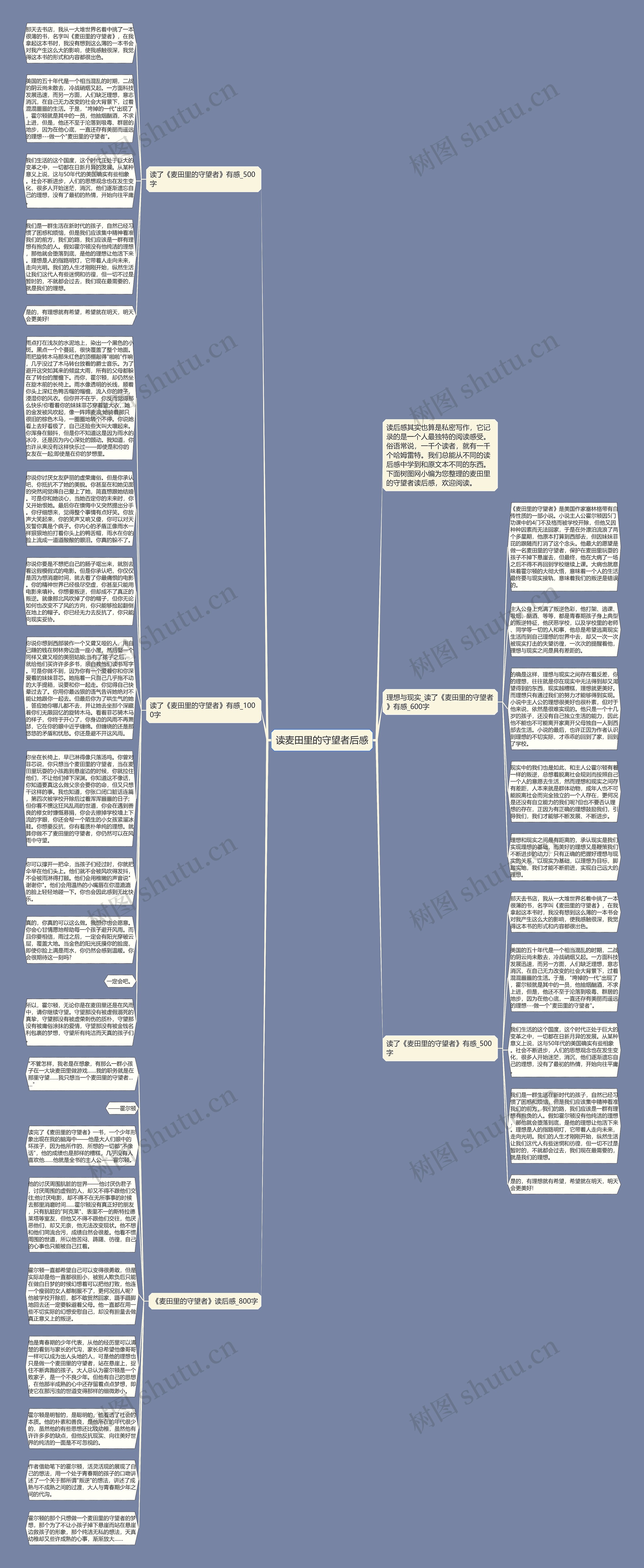 读麦田里的守望者后感思维导图