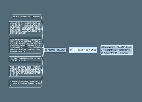 孩子升学宴上家长致辞