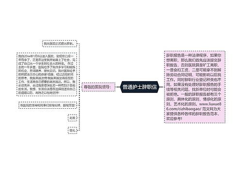 普通护士辞职信