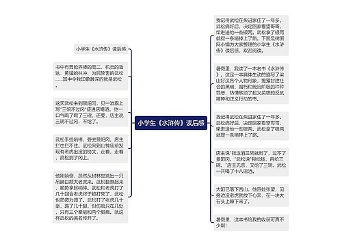 小学生《水浒传》读后感