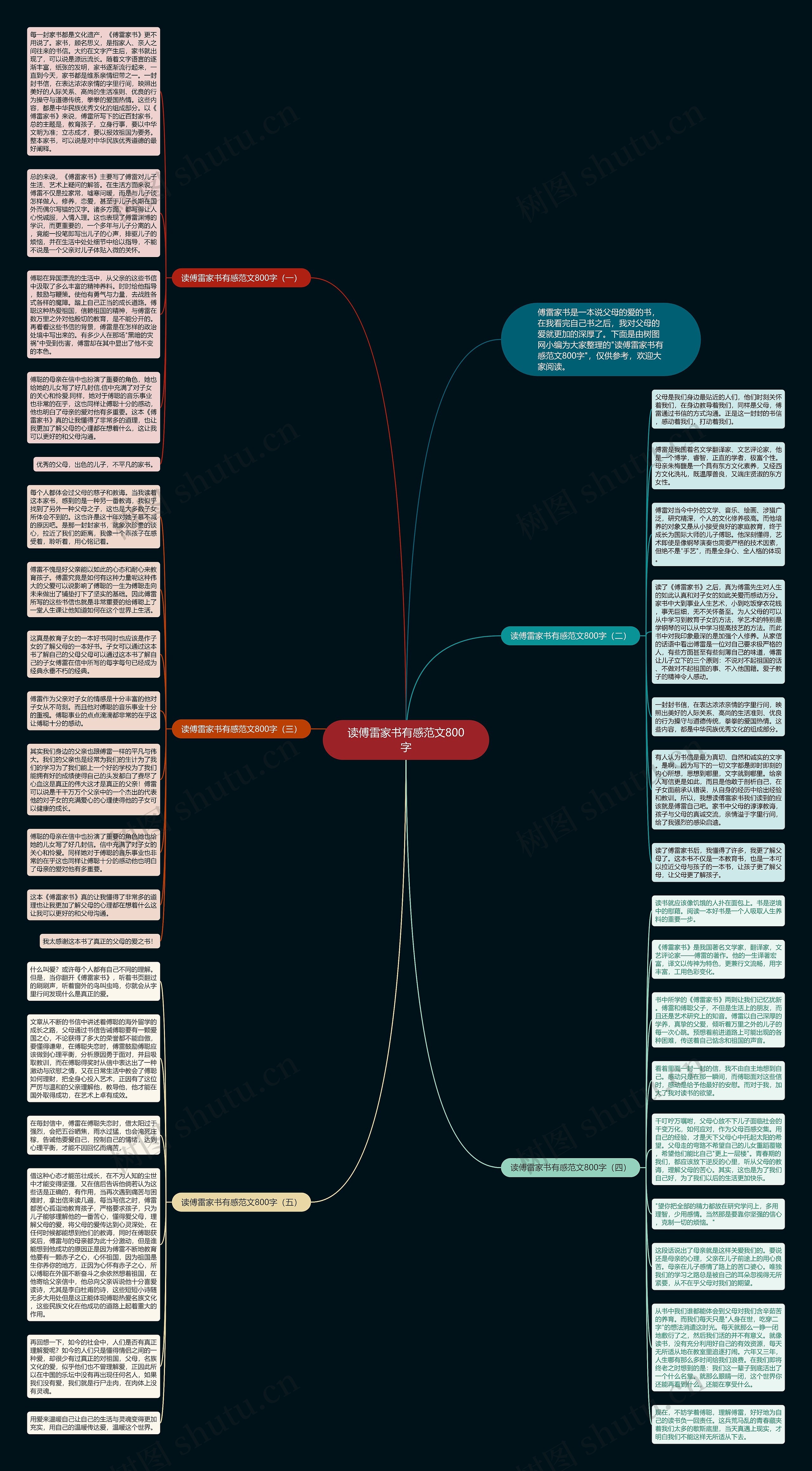 读傅雷家书有感范文800字思维导图