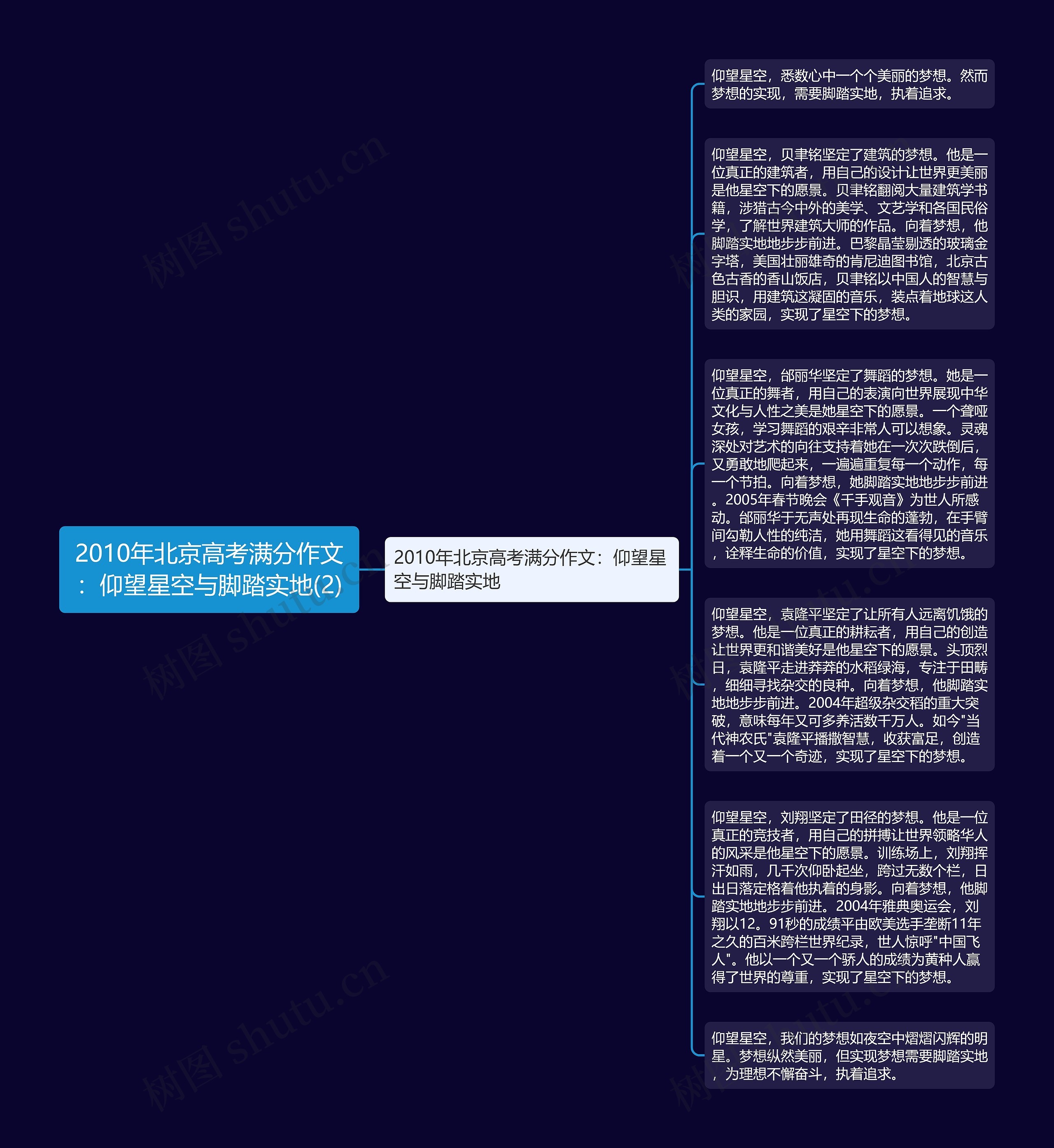 2010年北京高考满分作文：仰望星空与脚踏实地(2)