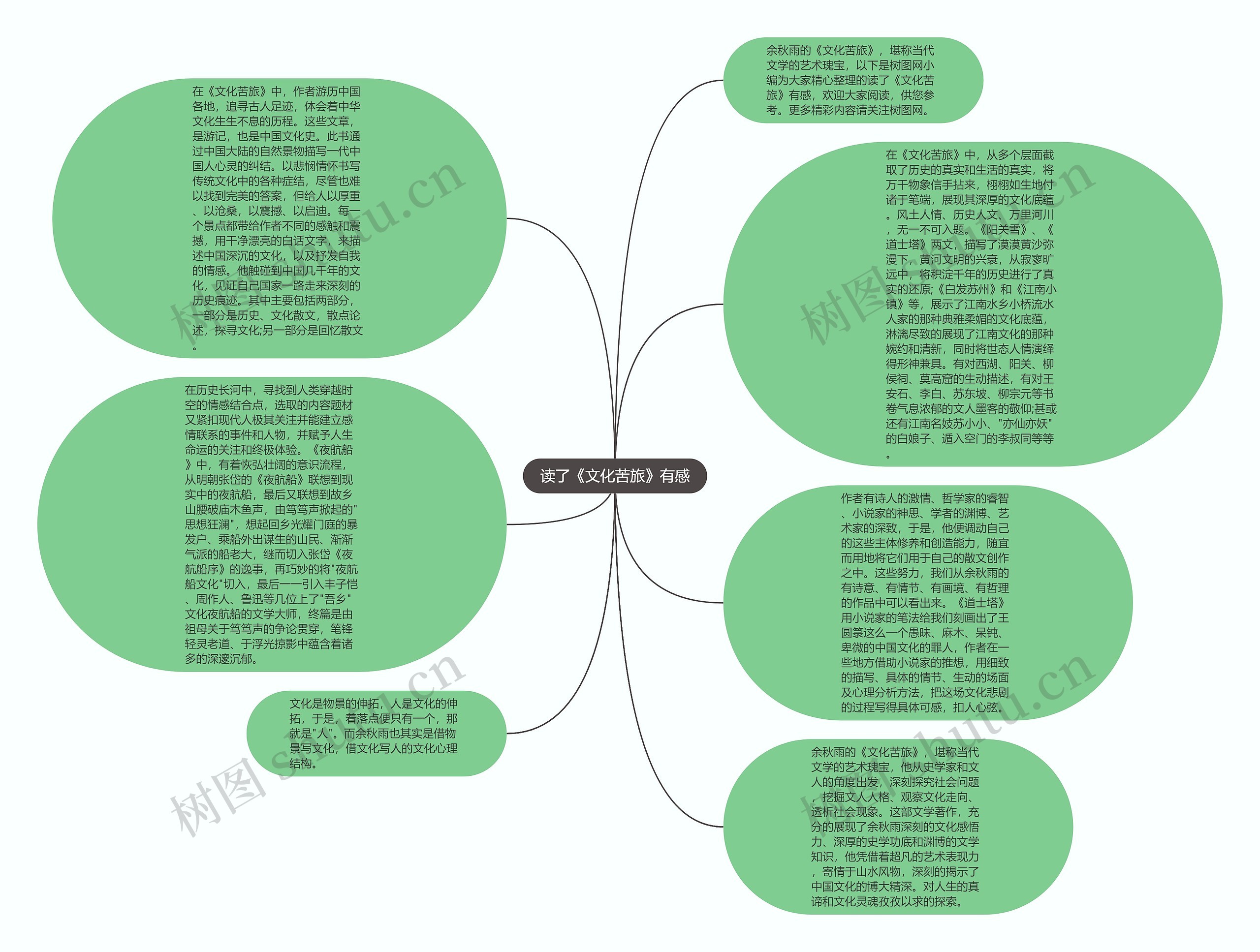 读了《文化苦旅》有感思维导图
